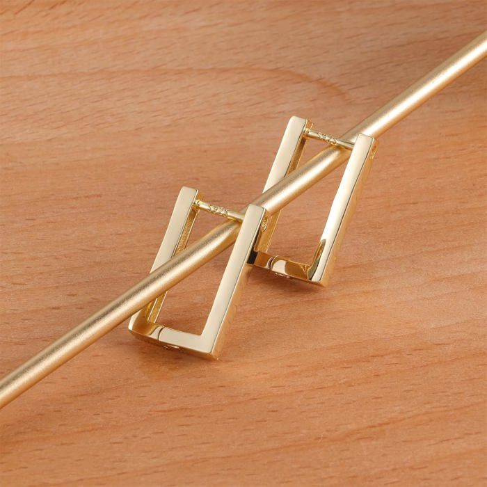 Boucles D'oreilles Créoles Cœur En Argent 925 Plaqué Platine - 14 Mm - Pour Femme