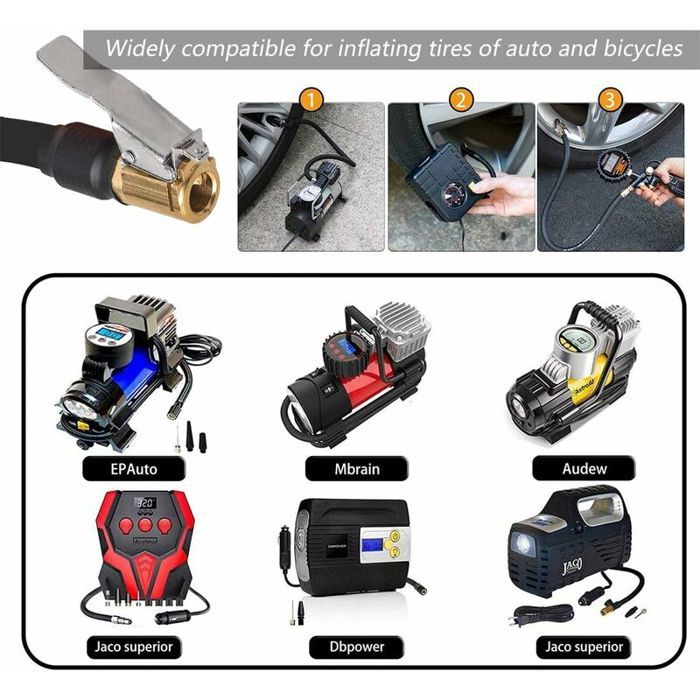 2 Adaptateurs De Valve Universels Schrader/Presta - Avec Levier Verrouillage Et Déflation, Pour Pompe à Air