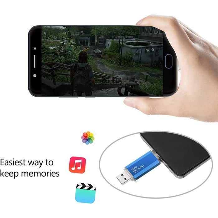 Clé USB 64 Go 2 En 1 – Micro USB Pour Android Et PC, Pratique Et Rapide