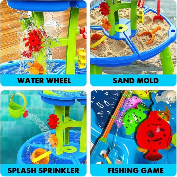 JONRRYIN Table Sable et Eau, Jouet de Jeu d'Enfant pour Enfants de 3 à 6 Ans | Votre wishlist sur JONRRYIN Table Sable et Eau, Jouet de Jeu d'Enfant pour Enfants de 3 à 6 Ans | Votre wishlist sur