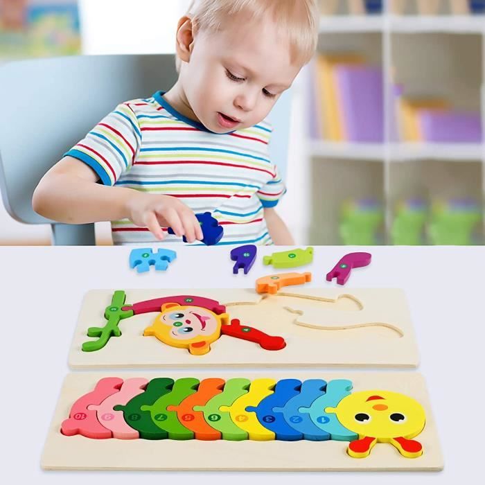 edutree Puzzle Bois Enfant 2 3 4 Ans, 6 Pièces Puzzles d'apprentissage, Puzzle De Correspondance d'animaux Montessori Jouet Educatif Enfant Garçons Filles 3 4 5 edutree Puzzle Bois Enfant 2 3 4 Ans, 6 Pièces Puzzles d'apprentissage, Puzzle De Correspondance d'animaux Montessori Jouet Educatif Enfant Garçons Filles 3 4 5