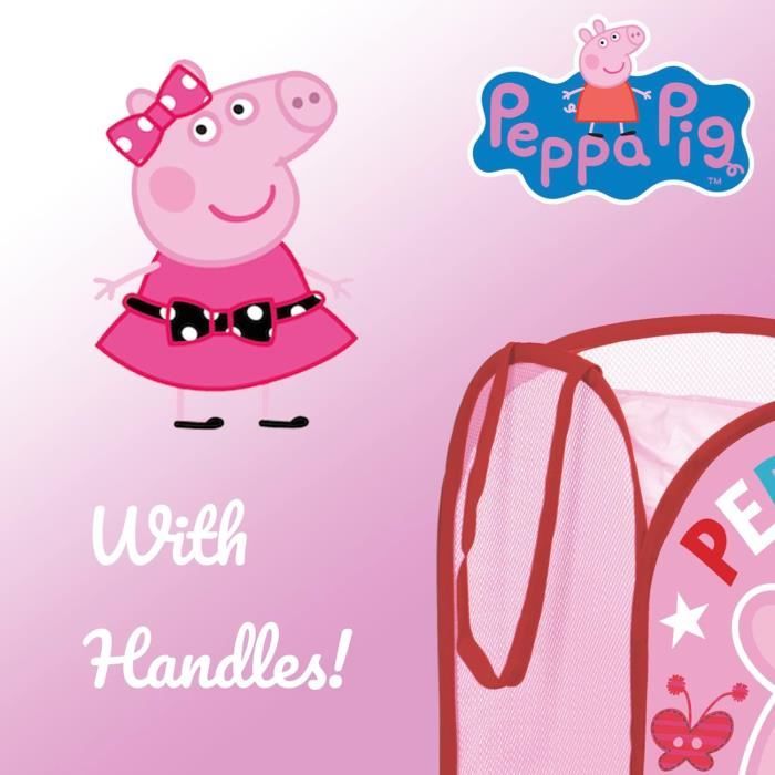 ROBA Pouf Bébé en Forme de Cube Peppa Pig - Tabouret Enfant en