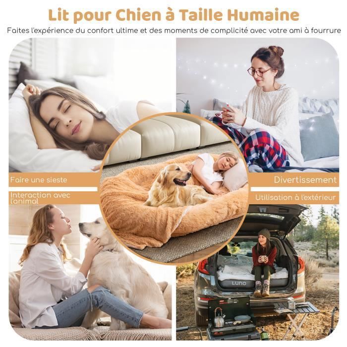 COSTWAY Lit Géant pour Humain ou Chien Animaux, Fausse Fourrure — free download