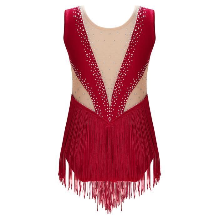 Aislor Fille Tenue Patinage Artistique Enfant Justaucorps Danse