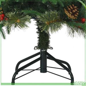 Sapin De Noël Artificiel Avec Pied - Hauteur 120 Cm - Noir - Facile à Monter