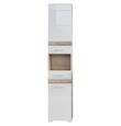 Colonne de salle de bain blanc 2 portes 2 tiroirs