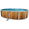 VETA Piscine hors sol en acier ovale 550 x 366 x 120 (Kit complet piscine, Filtre, Skimmer et échelle)-0