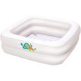 Baignoire gonflable carrée pour bébé - Baby Pataugeoire piscines - Blanc-0