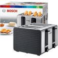 Bosch TAT7S45 Grille-pain 4 tranche 4 Emplacements gris-noir-0