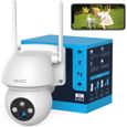 Caméra de Surveillance WiFi Exterieur 360°PTZ GNCC - FHD 1296P - Vision Nocturne en Couleur - Étanche IP66-0