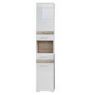 trendteam smart living Meuble Haut de Balle de Bain / Placard Mural Set One en Chêne Clair San Remo (Nb.) et Devant en Blanc Brillan