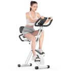 Vélo d'appartement pliable 3 en 1 - Dskeuzeew vélo d'intérieur magnétique avec écran LCD - 8 niveaux de résistance
