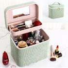 MUSEKEY Vanity Case Rigide Mallette Maquillage Cosmétique Sacs à main Vert matcha