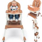 Twinky® Chaise Haute Bébé MAXI | Marron | Évolutive, Pliable & Réglable | Siège Repas Confort de 6 Mois à 3 Ans | Multifonction
