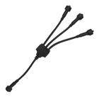 SkyLantern Connecteur Trois Sorties IP44 Pour Guirlande Guinguette 10 Noir
