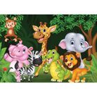 WALLARENA Papier Peint Intissé Chambre Enfant Animaux 254x184 cm Foret Photo Non Tissé Muraux Trompe l'oeil