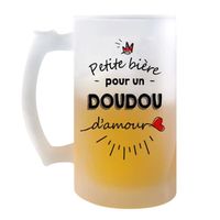 Chope de bière Petite Pinte d'un Doudou d'amour | Idée Tasse Cadeau Couple Saint Valentin Homme Pinte cervoise