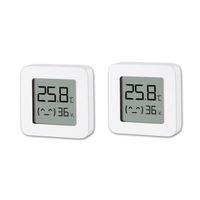 2pcs - XIAOMI Mijia – thermomètre et hygromètre intelligent électrique sans fil 2, Bluetooth, détection de te