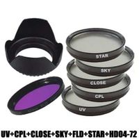 DynaSun Jeu de filtres polarisant circulaires 72mm avec filtre Skylight, protecteur de lentille, filtre UV, filtre Star Light Fla…