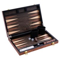 Engelhart- 250540 - Backgammon de luxe 15 pouces plaqué en bois de rose et vernis