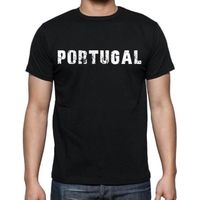 Homme Tee-Shirt Portugal T-Shirt Vintage Noir