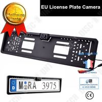 TD® Caméra de recul plaque d'immatriculation voiture avec support plaque immatriculation de EU IR vision nocturne
