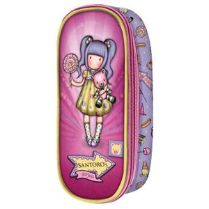 Trousse D'écolier Gorjuss Curiosity - Dimensions 22.3 X 8.8 X 5.7 Cm, Polyester Et Néoprène, Fermeture Zippée