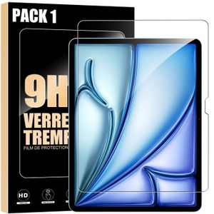 Protection Verre Trempé Avizar Pour IPad Air 13 Pouces 2024/2025 - Dureté 9H, Anti-rayures, Transparent