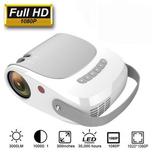 Vidéoprojecteur Vidéoprojecteur - Projecteur LCD 1080P Lecteur multimédia Home Cinema Beamer Support USB/HD/TF/AV
