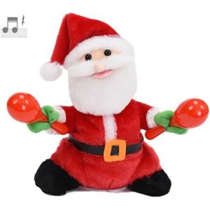 IBLUELOVER Père Noël Musical Jouet Noël Électrique Peluche Poupées Noël  Danse Chanter Swinging Santa Drôle Danse Poupée Danse Hip-hop Bibelot