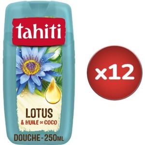 GEL - CRÈME DOUCHE Pack de 12 - Gel douche Tahiti lotus & huile de coco - 250ml