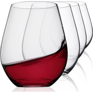 Verre à vin Verre À Vin - Lot De 4 Verres Sans Pied Pour Vins 