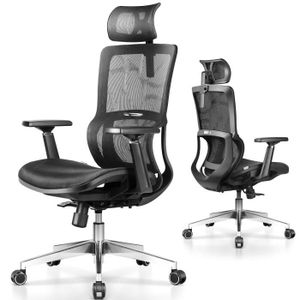 56x53,5x99 cm Alpisedia Deal Fauteuil de Bureau Noir Polypropyl/ène