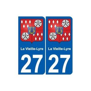 DÉCORATION VÉHICULE 27 La Vieille-Lyre blason autocollant plaque stick