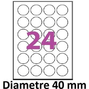 Étiquettes autocollantes vierges en rouleau 40 x 27 mm