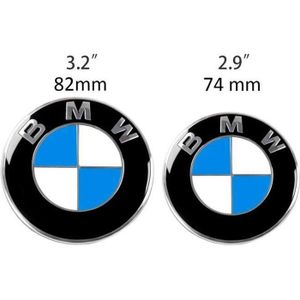 INSIGNE MARQUE AUTO Kit emblème BMW 82mm et 74mm pour Capot de Moteur 