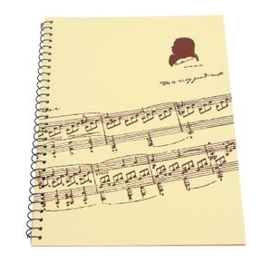 Cahier de Musique Portée Partition de Musique 100 Page Carnet à Spirales B5 Bloc-Note de Musique Carnet de Composotion Papier Manuscrit pour Piano Guitare Ukulélé Violon Basse-6 Style à Choisir 