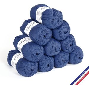 Lot De 6 Pelotes De Laine Bergère De France Marbrée - Acrylique, Aiguille 3.5, Pour Tricot Printemps/été