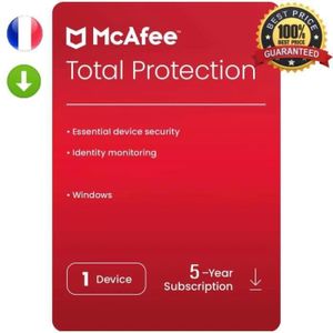 ANTIVIRUS McAfee Total Protection | 1 Appareils | 5 An | PC-