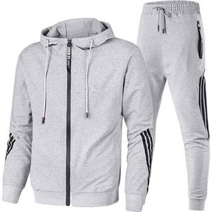 SURVÊTEMENT Survêtement Homme - Casual Sport Slim - Gris - Respirant - Manches longues - Badminton