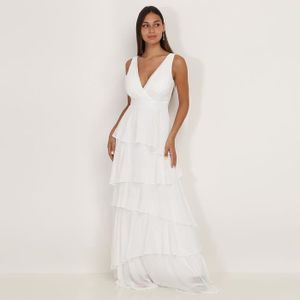 Robe cocktail blanche longue Cdiscount