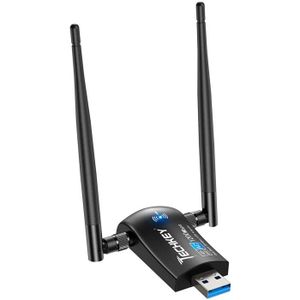 Flybiz Adaptateur USB wifi, Clé WiFi Puissante AC1200 Mbps, dongle wifi,  USB 3.0, Antenne 5dBi, 2.4G / 5GHz Double Bande, Bluetooth