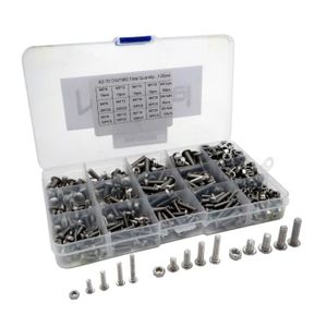 160/ pcs M3/ Nylon Vis Boulon /Écrous Assortiment kit Boulons pour machine /à vis /Écrou Ensemble avec bo/îte en plastique