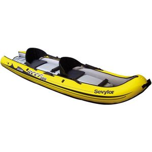 KAYAK Kayak gonflable Sit on Top Explorer Reef 300 - Sevylor - 2 personnes - Jaune et noir - Capacité 150 kg