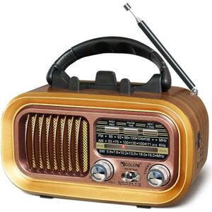 RADIO CD CASSETTE Radio Portable,Radio Vintage Bluetooth Fm-Am (Mw)-