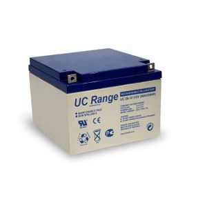 CHARIOT DE GOLF Batterie Plomb Ultracell UC26-12 - 26Ah 12V - Char