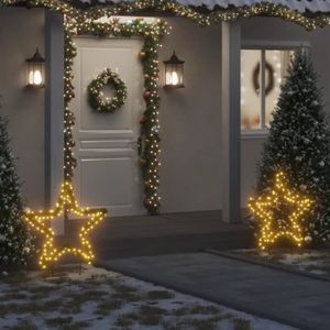 VOILE D'OMBRAGE vidaXL Décoration lumineuse étoile de Noël avec piquets 115 LED 85 cm 357724