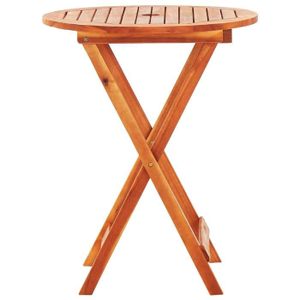 TABLE DE JARDIN  JUZ - Table de jardin pliable Ø60x75 cm Bois d'euc