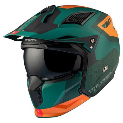 Casque moto cross simple ecran transformable avec mentonniere amovible MT Helmets Streetfighter Sv Totem C6 (Ece 22.06)
