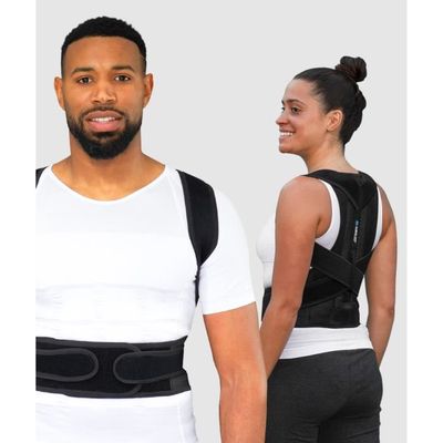 Ceinture Correctrice De Posture - Réglable - Néoprène Noir - Unisexe